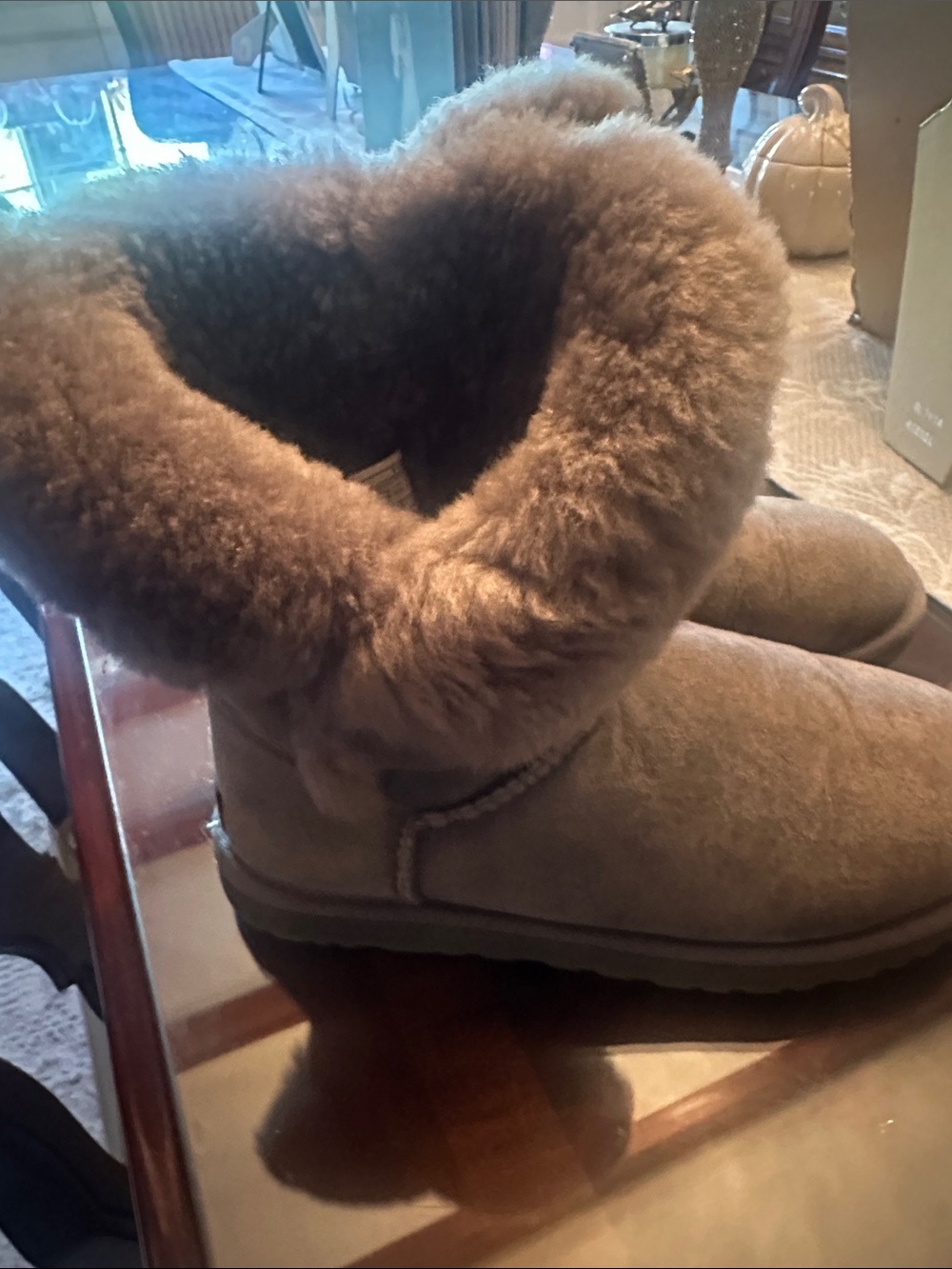 Classic Grey Shearling-Lined Women’s Boot —